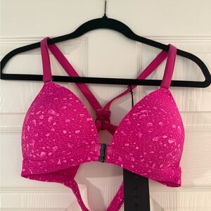 SHEFIT Pink Racerback Bikini Top